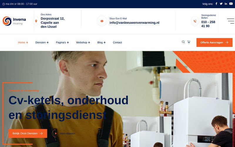 Voorbeeldontwerp cv en verwarming