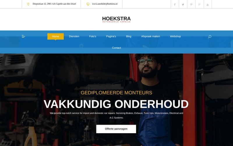 Voorbeeldontwerp autobedrijf