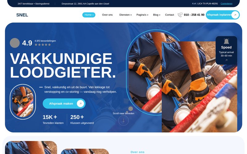 Voorbeeldontwerp loodgieter